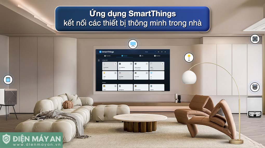 Smart Tivi Khung Tranh The Frame QLED Samsung AI 4K 65 inch QA65LS03HE (65LS03H)